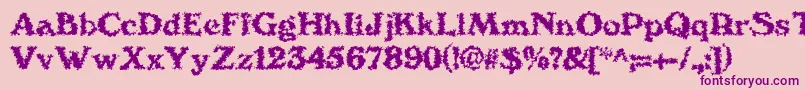Fonte We4Db – fontes roxas em um fundo rosa