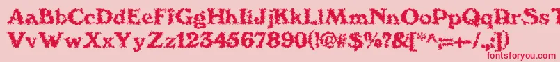 We4Db Font – Red Fonts on Pink Background