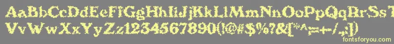 We4Db Font – Yellow Fonts on Gray Background
