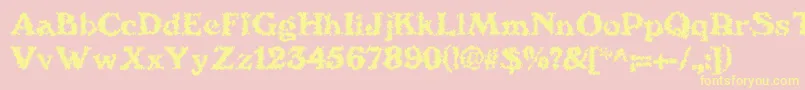 We4Db Font – Yellow Fonts on Pink Background