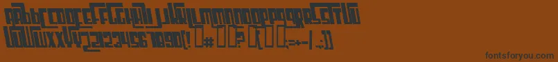 CosmicAgeBoldItalic-fontti – mustat fontit ruskealla taustalla