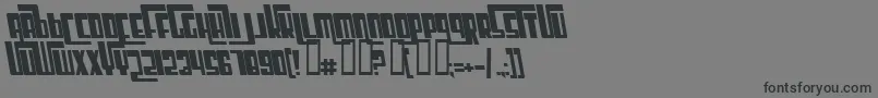 フォントCosmicAgeBoldItalic – 黒い文字の灰色の背景