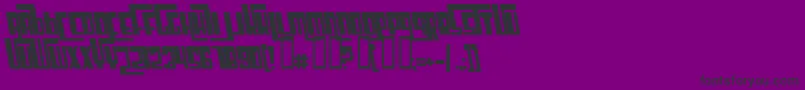 CosmicAgeBoldItalic-fontti – mustat fontit violetilla taustalla