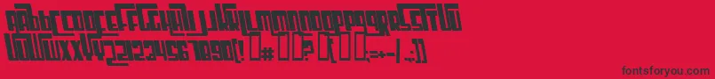 Шрифт CosmicAgeBoldItalic – чёрные шрифты на красном фоне