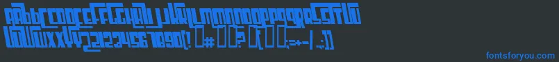 CosmicAgeBoldItalic Font – Blue Fonts on Black Background
