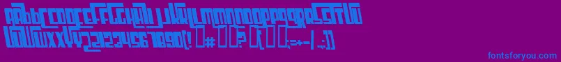 CosmicAgeBoldItalic Font – Blue Fonts on Purple Background