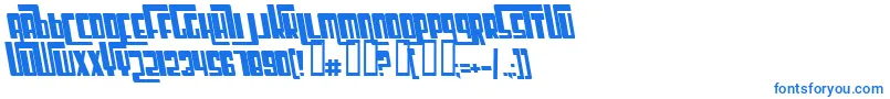 CosmicAgeBoldItalic Font – Blue Fonts on White Background