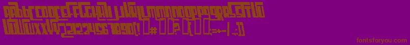 フォントCosmicAgeBoldItalic – 紫色の背景に茶色のフォント