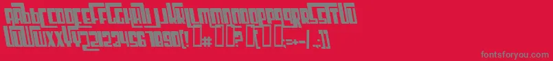 Шрифт CosmicAgeBoldItalic – серые шрифты на красном фоне