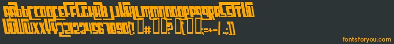 Шрифт CosmicAgeBoldItalic – оранжевые шрифты на чёрном фоне