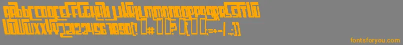 Шрифт CosmicAgeBoldItalic – оранжевые шрифты на сером фоне