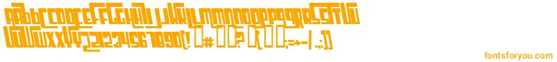 フォントCosmicAgeBoldItalic – 白い背景にオレンジのフォント