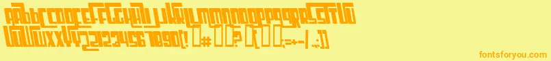 CosmicAgeBoldItalic Font – Orange Fonts on Yellow Background