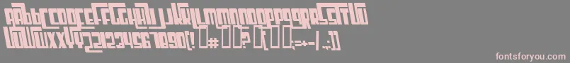 Шрифт CosmicAgeBoldItalic – розовые шрифты на сером фоне