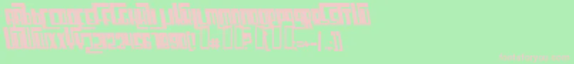 CosmicAgeBoldItalic-fontti – vaaleanpunaiset fontit vihreällä taustalla