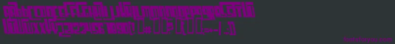 Шрифт CosmicAgeBoldItalic – фиолетовые шрифты на чёрном фоне