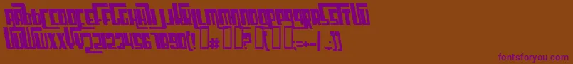 Шрифт CosmicAgeBoldItalic – фиолетовые шрифты на коричневом фоне