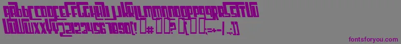 Шрифт CosmicAgeBoldItalic – фиолетовые шрифты на сером фоне
