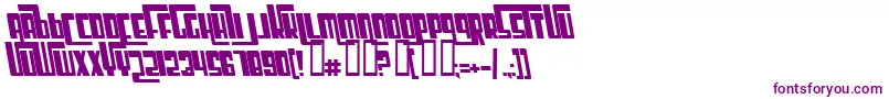CosmicAgeBoldItalic-fontti – violetit fontit valkoisella taustalla