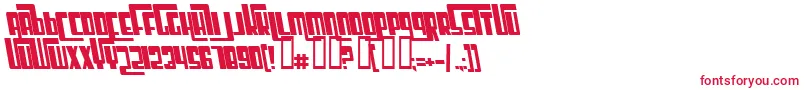 Шрифт CosmicAgeBoldItalic – красные шрифты на белом фоне