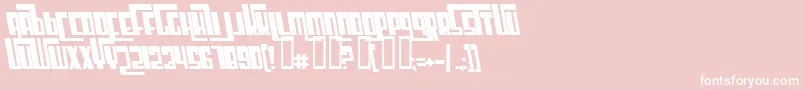 CosmicAgeBoldItalic-Schriftart – Weiße Schriften auf rosa Hintergrund