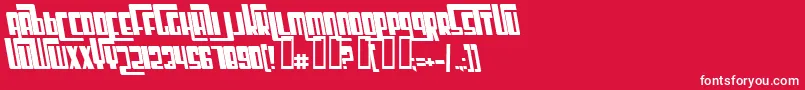 フォントCosmicAgeBoldItalic – 赤い背景に白い文字