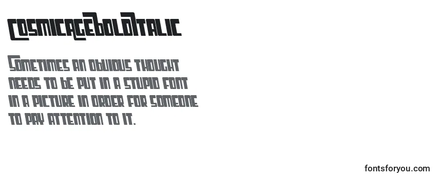 CosmicAgeBoldItalic-fontti