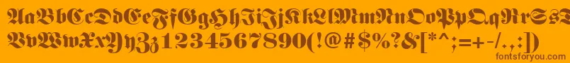 LunariRegular Font – Brown Fonts on Orange Background