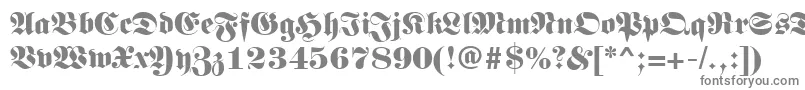 LunariRegular-fontti – harmaat kirjasimet valkoisella taustalla