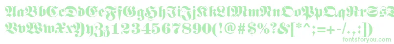 LunariRegular-fontti – vihreät fontit valkoisella taustalla