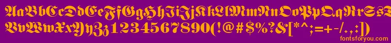 Шрифт LunariRegular – оранжевые шрифты на фиолетовом фоне