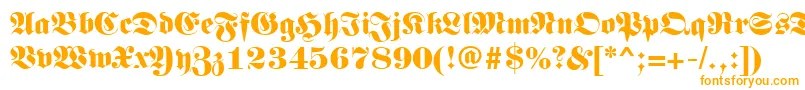 Шрифт LunariRegular – оранжевые шрифты на белом фоне