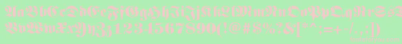 LunariRegular-Schriftart – Rosa Schriften auf grünem Hintergrund