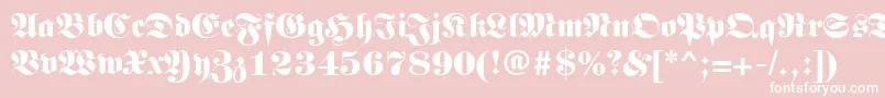 LunariRegular-fontti – valkoiset fontit vaaleanpunaisella taustalla