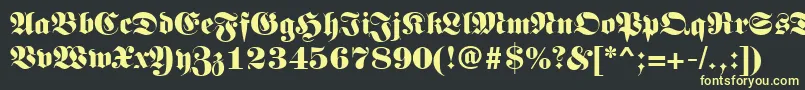 LunariRegular-Schriftart – Gelbe Schriften auf schwarzem Hintergrund