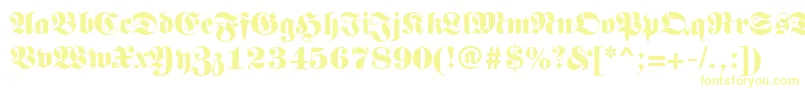 LunariRegular-Schriftart – Gelbe Schriften auf weißem Hintergrund