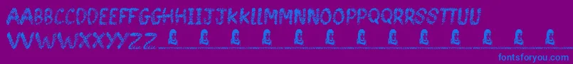 SpinHead Font – Blue Fonts on Purple Background