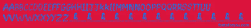 SpinHead Font – Blue Fonts on Red Background