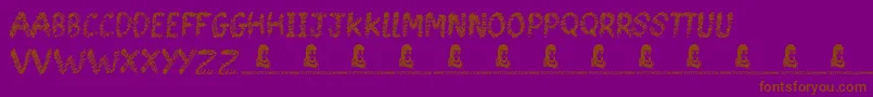 Fonte SpinHead – fontes marrons em um fundo roxo