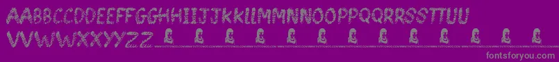 SpinHead Font – Gray Fonts on Purple Background