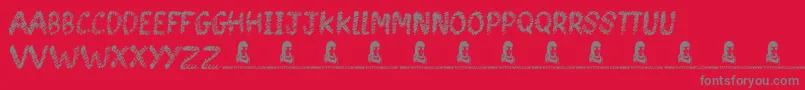 SpinHead Font – Gray Fonts on Red Background
