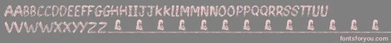 Шрифт SpinHead – розовые шрифты на сером фоне