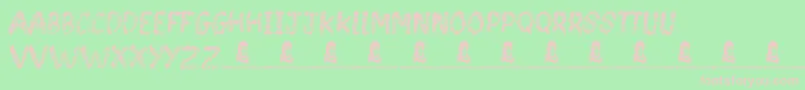SpinHead Font – Pink Fonts on Green Background