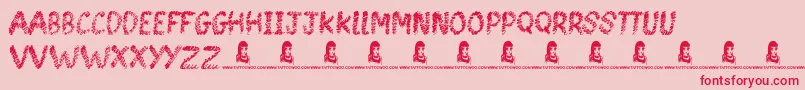 SpinHead Font – Red Fonts on Pink Background