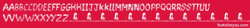 SpinHead Font – White Fonts on Red Background