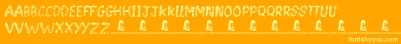 Czcionka SpinHead – żółte czcionki na pomarańczowym tle