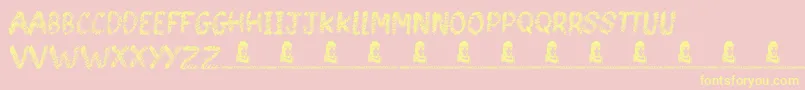 SpinHead Font – Yellow Fonts on Pink Background