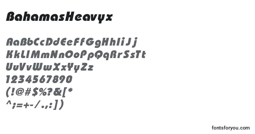 Шрифт BahamasHeavyx – алфавит, цифры, специальные символы