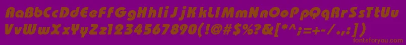 BahamasHeavyx Font – Brown Fonts on Purple Background