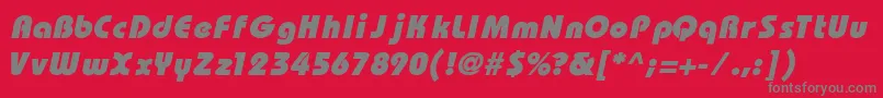 BahamasHeavyx Font – Gray Fonts on Red Background